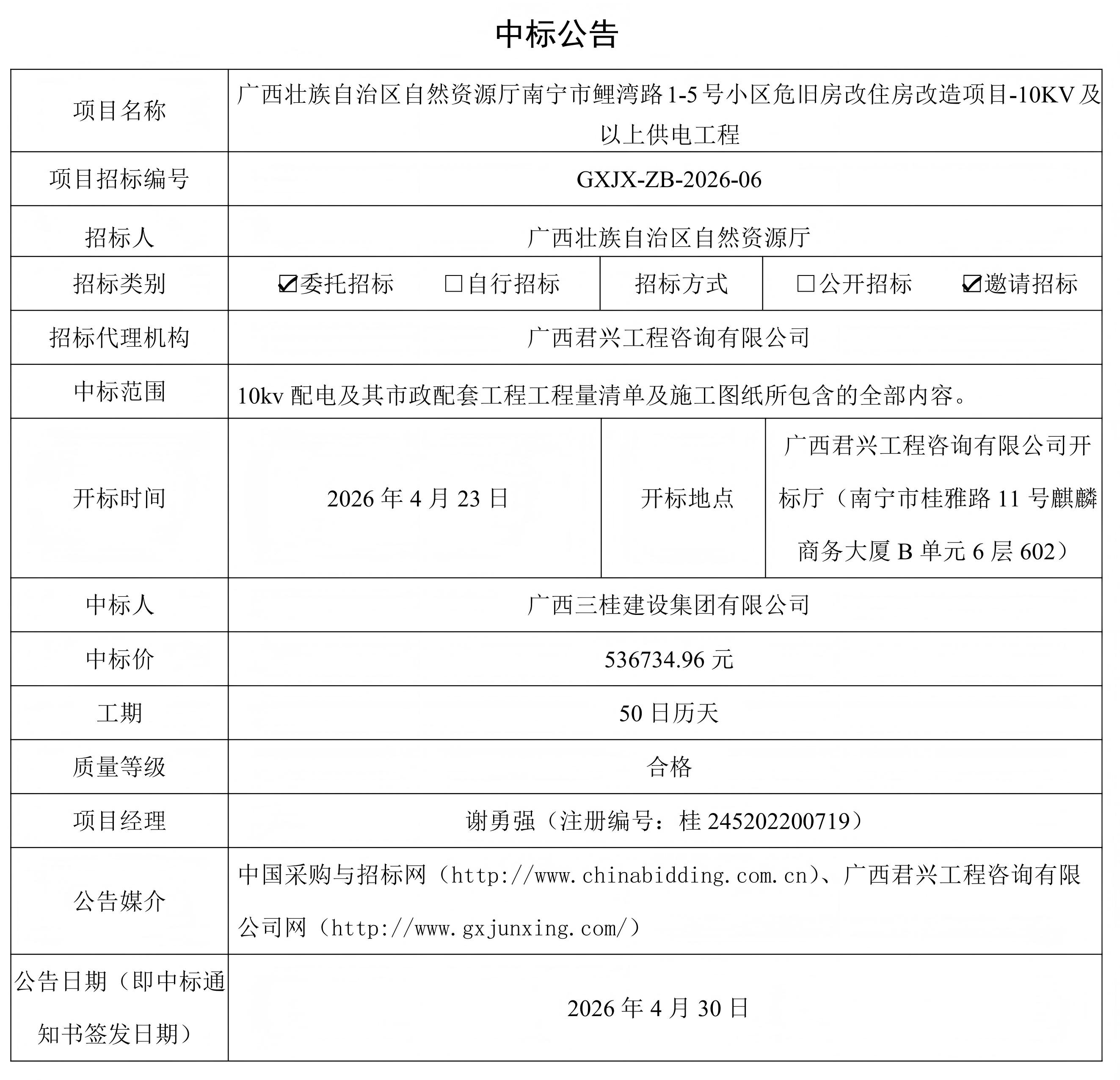 中标公告（一式四份）——广西壮族自治区自然资源厅南宁市鲤湾路1-5号小区危旧房改住房改造项目-10KV及以上供电工程_01(1).jpg